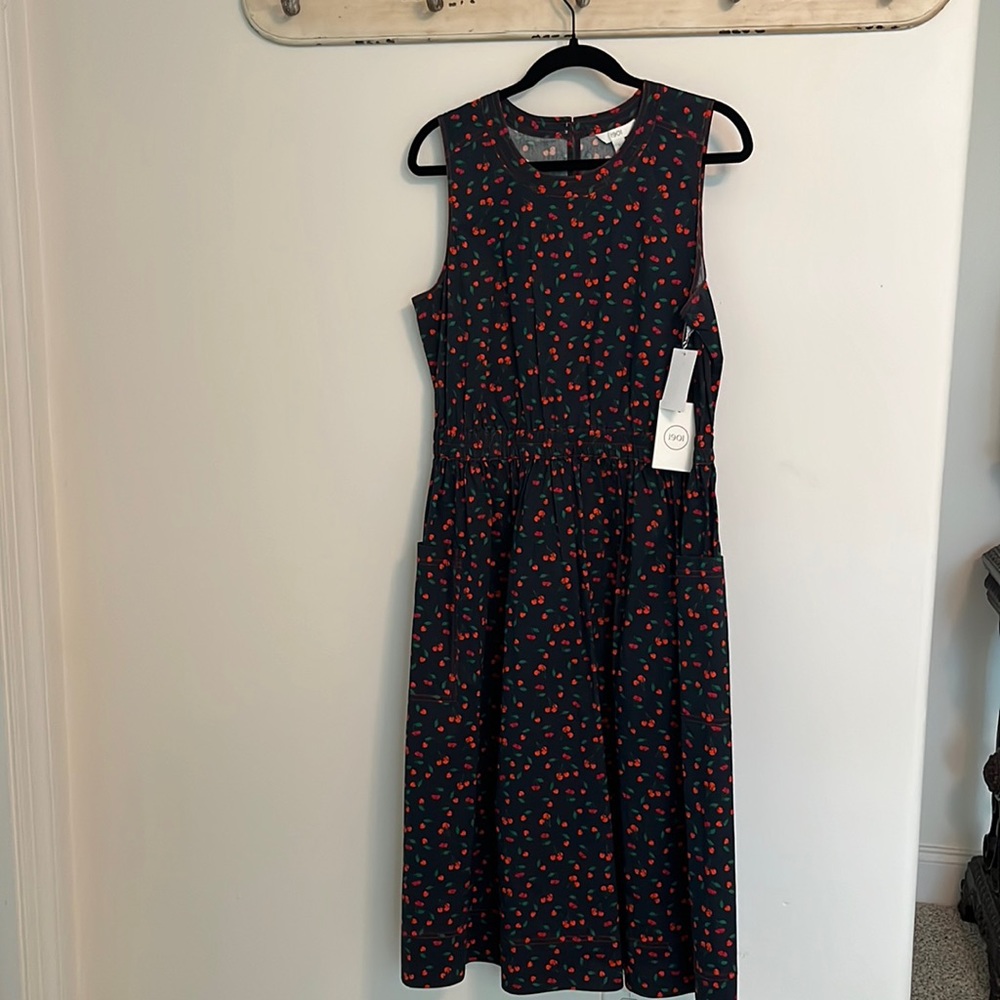 Brand new, colorful, cherry print dress